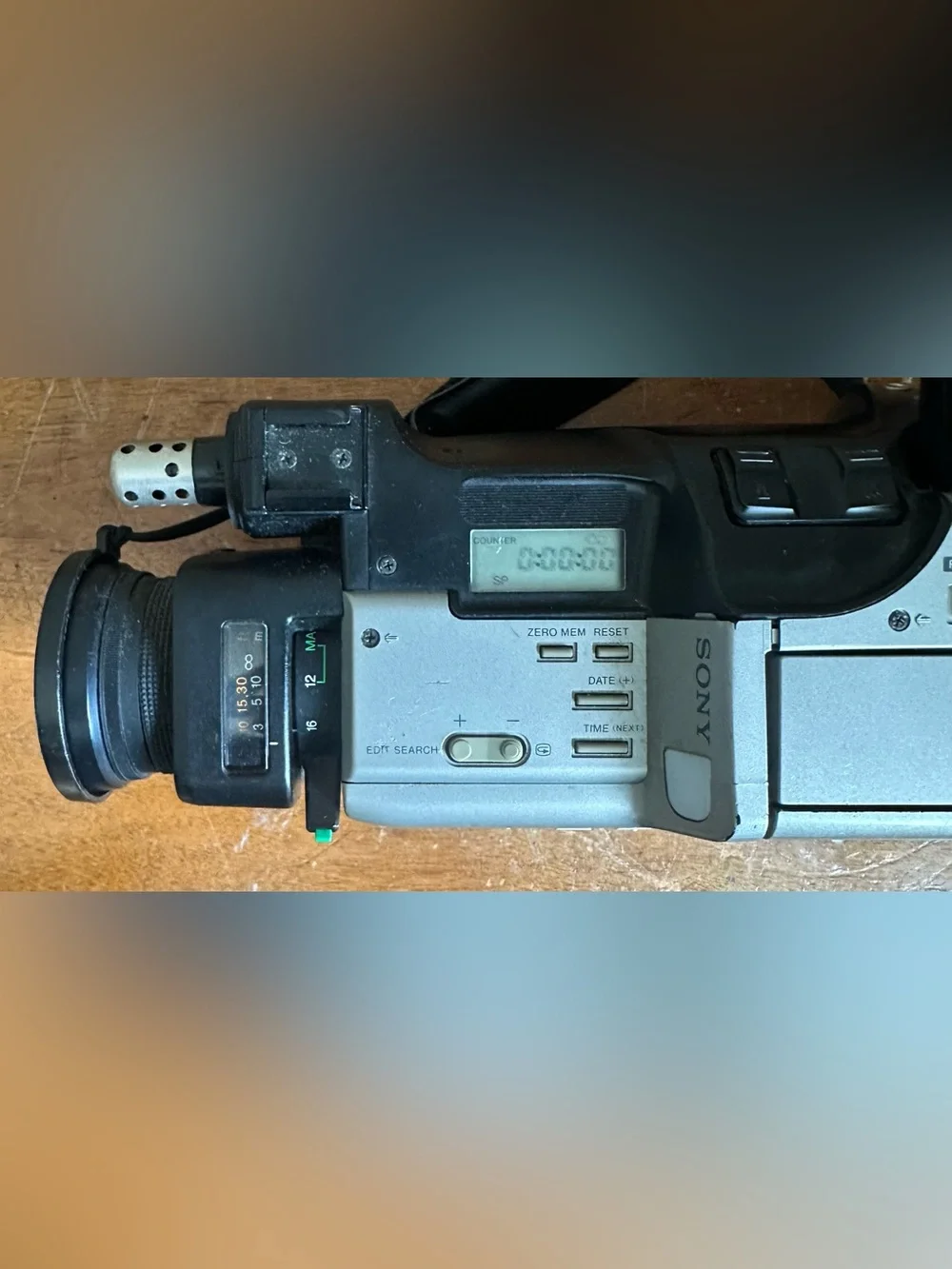 Sony Black Camcorder with Prominent Zoom Lens